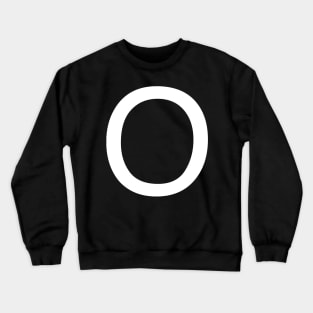 Helvetica O in white Crewneck Sweatshirt